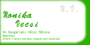 monika vecsi business card